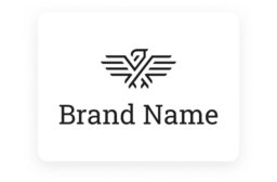 line shaped bird logo black