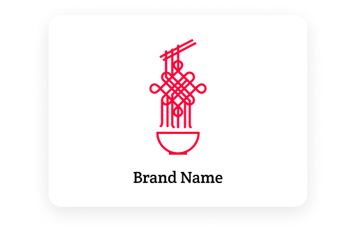 red ramen geometric logo