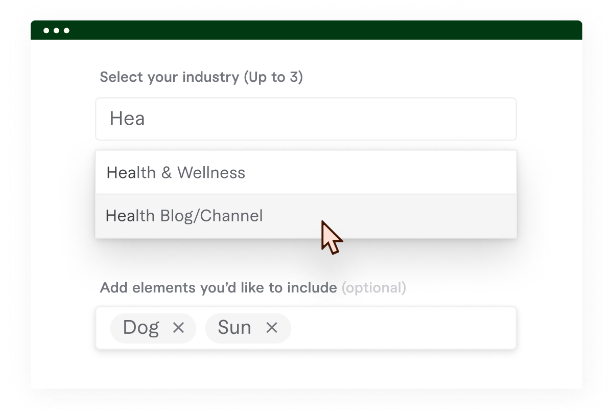 choose industry section