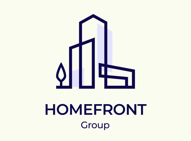 real estate brand logo design with montserrat font