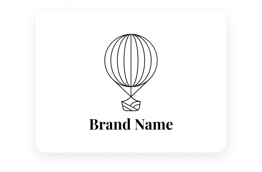 minimalist hot air balloon logo