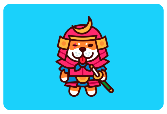 samurai dog logo