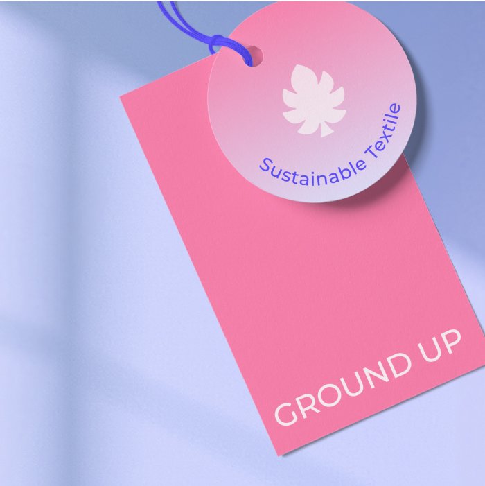 fashion cloth ticket design with montserrat font