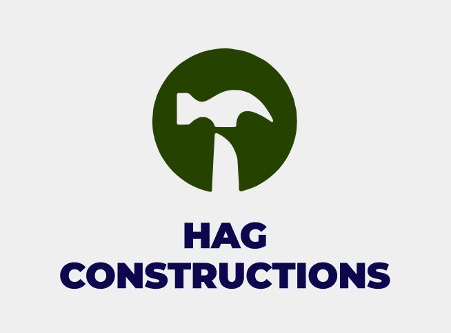 construction brand logo design with montserrat font