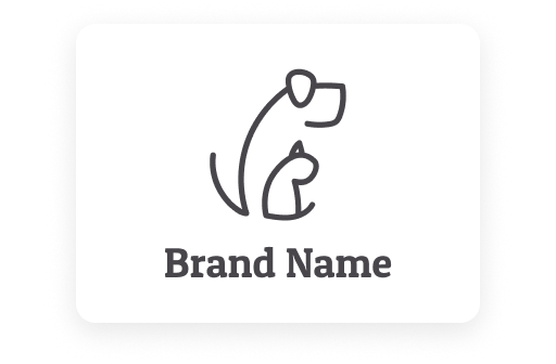 line dog and puppy logo