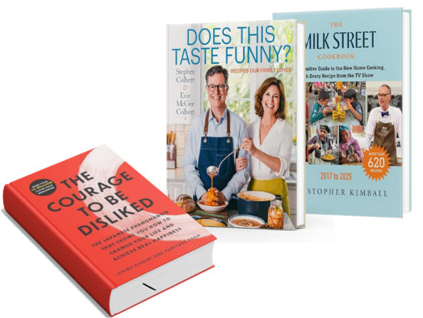 3 Nonfiction Books. The Glass Castle: A Memoir by Jeannette Walls. The Courage to Be Disliked: The Japanese Phenomenon That Shows You How to Change Your Life and Achieve Real Happiness (Courage to, Bk. 1) by Ichiro Kishimi. The Milk Street Cookbook: The Definitive Guide to the New Home Cooking, With Every Recipe From the TV Show, 2017-2025 by Christopher Kimball