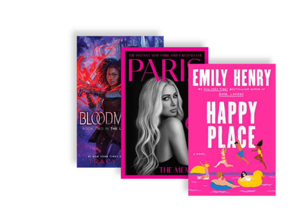 3 Books. Bloodmarked (The Legendborn Cycle, Bk. 2) by Tracy Deonn. Paris the Memior by Paris Hilton. Happy Place by Emily Henry