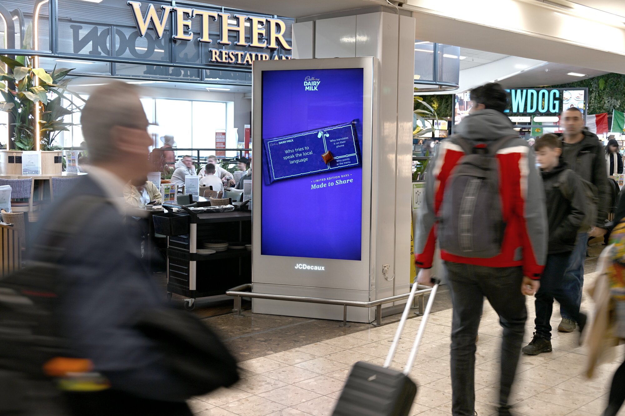 spontaneously recall when ads run across the full departures journey