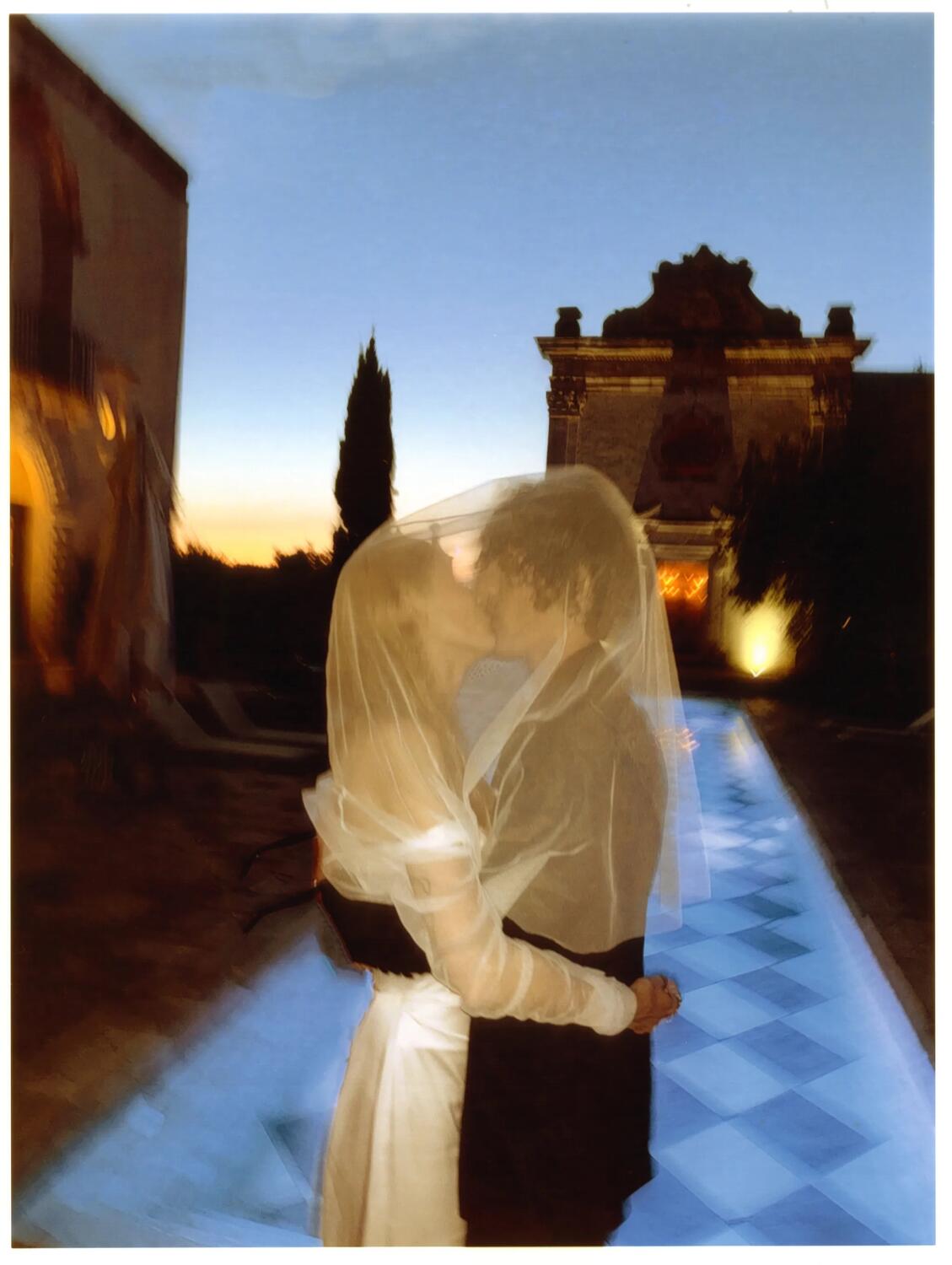 Vogue Italia: 'An Italian-Argentine wedding in Puglia, conceived as a work of art. The bride wore Vivienne Westwood, the groom Saint Laurent.' May 23rd, 2025