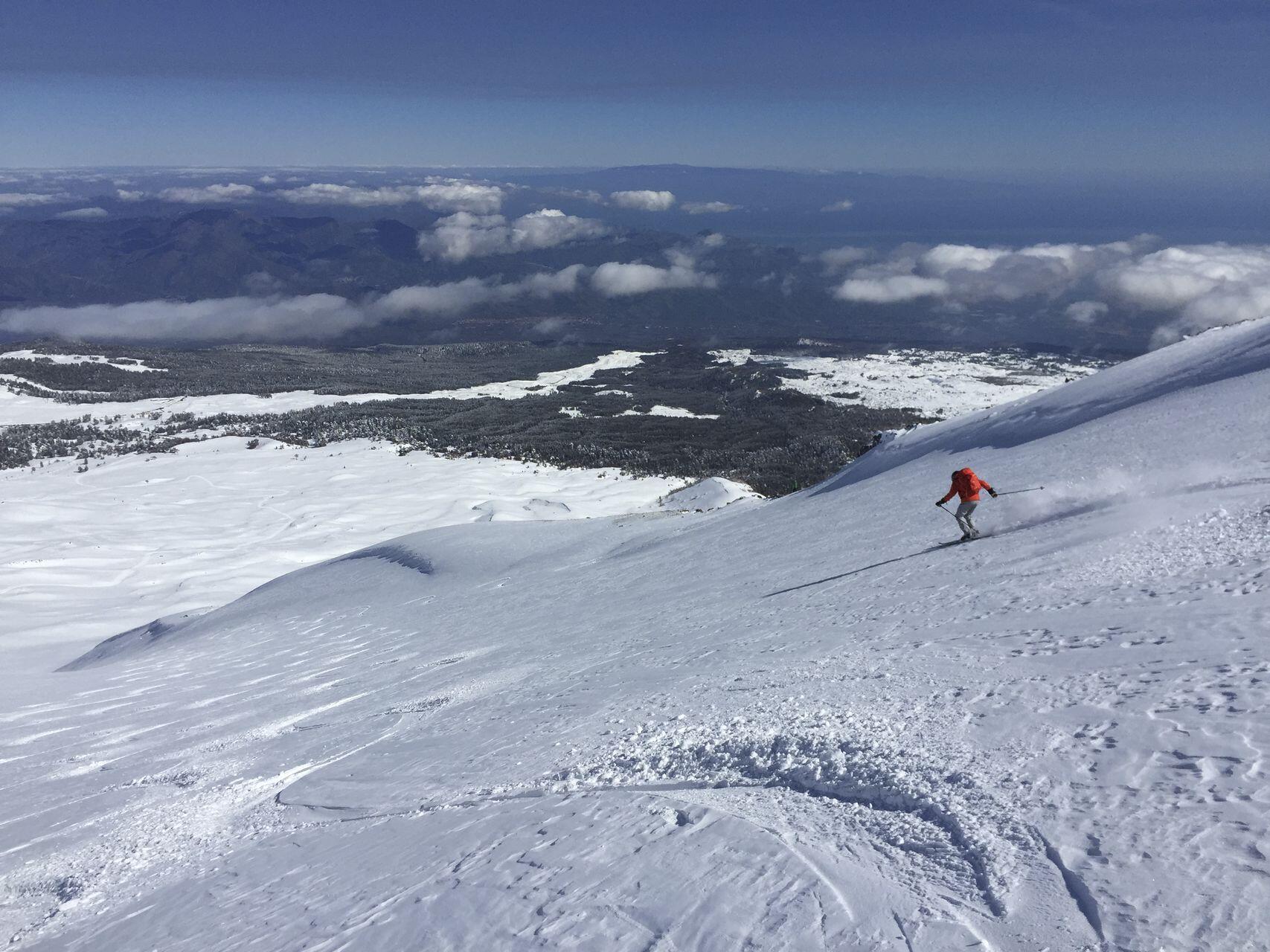 Skiing on Etna is an unforgettable experience.