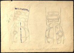 A drawing of hand tattoos, created in the early 20th century