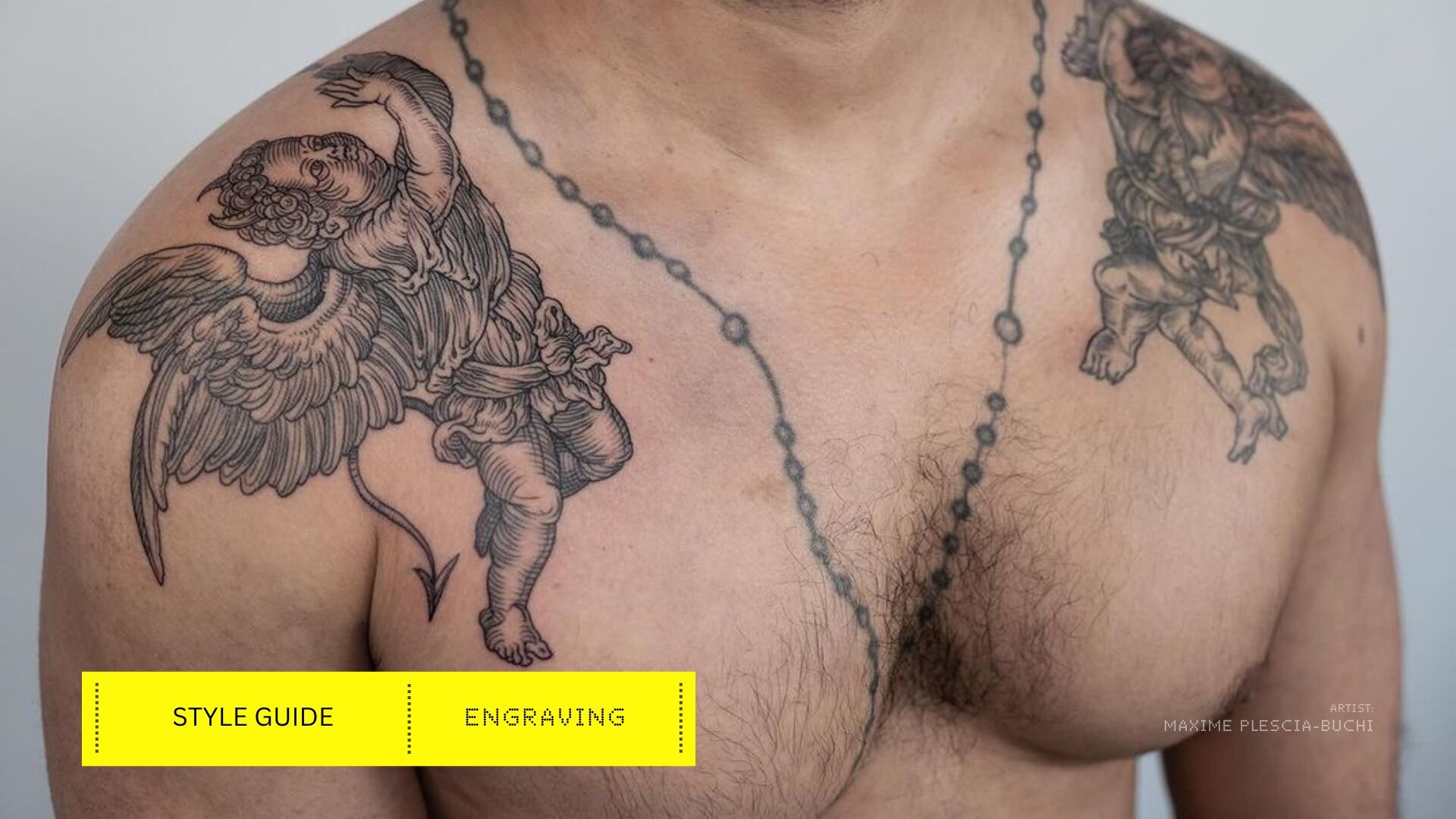 Exploring Engraving, Etching, Wood Cutting, Medieval and Gothic Art in Modern Body Art - image