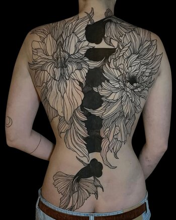 Yvonne Ziegler Blackwork Back piece