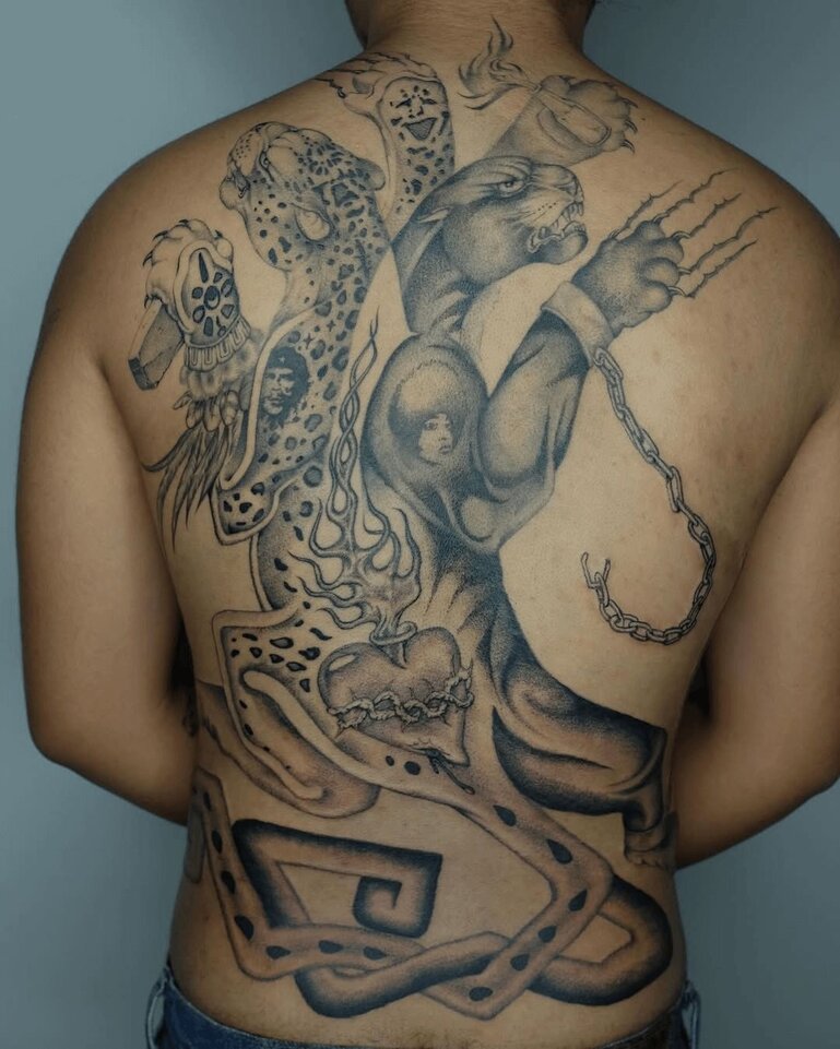 Jesse Jaramillo Back Tattoo
