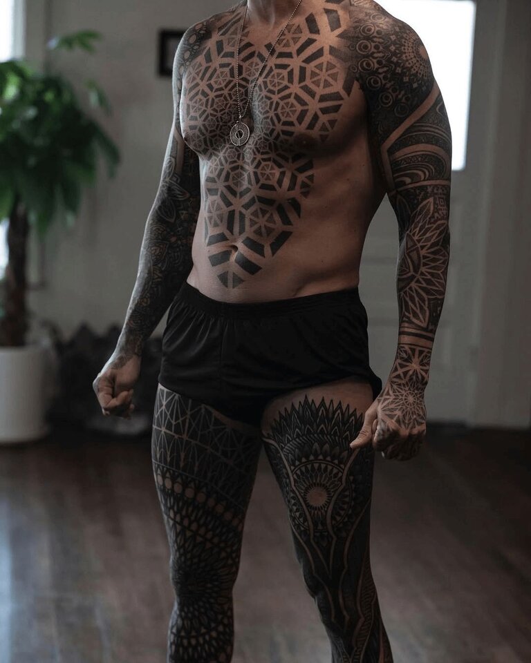 Dillon Forte Geometric Tattoo Body Suit