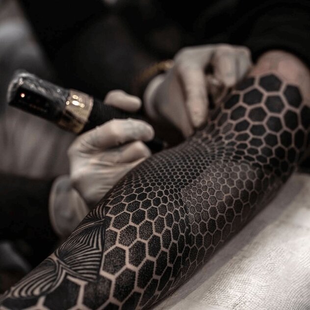 Dillon Forte Geometric Tattoo Design on arm