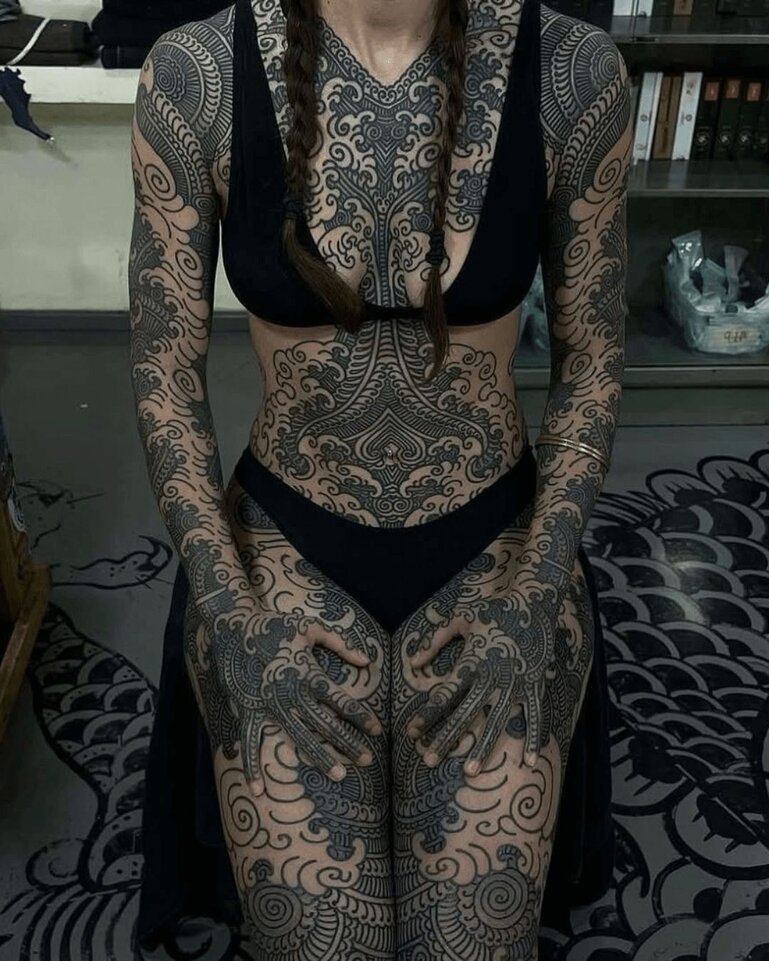 Guy Lee Tattoo Designs on woman's Body