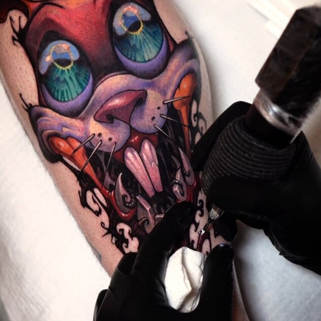 Jesse Smith Color Rabbit Tattoo