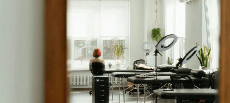 Female Tattoo Artist in studio