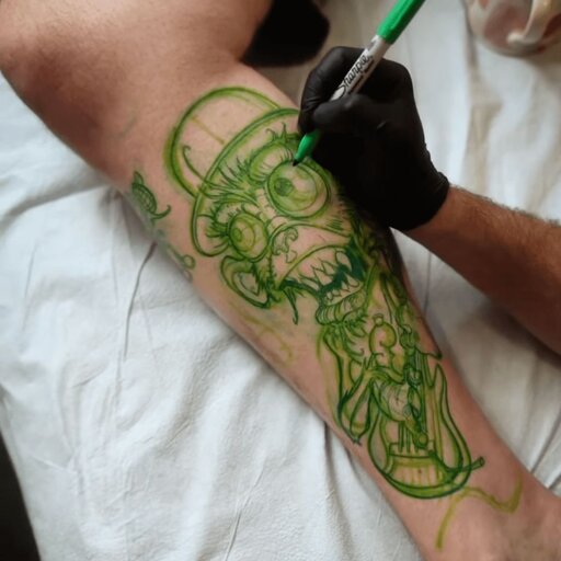 Jesse Smith Freehand Tattoo Design 