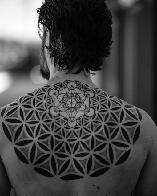 Dillon Forte Sacred Geometry Tattoo Design Back piece