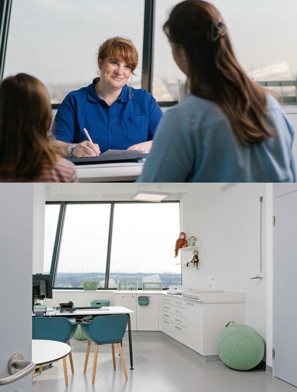 Patientin bei der Physiotherapie bei haelsi 1040