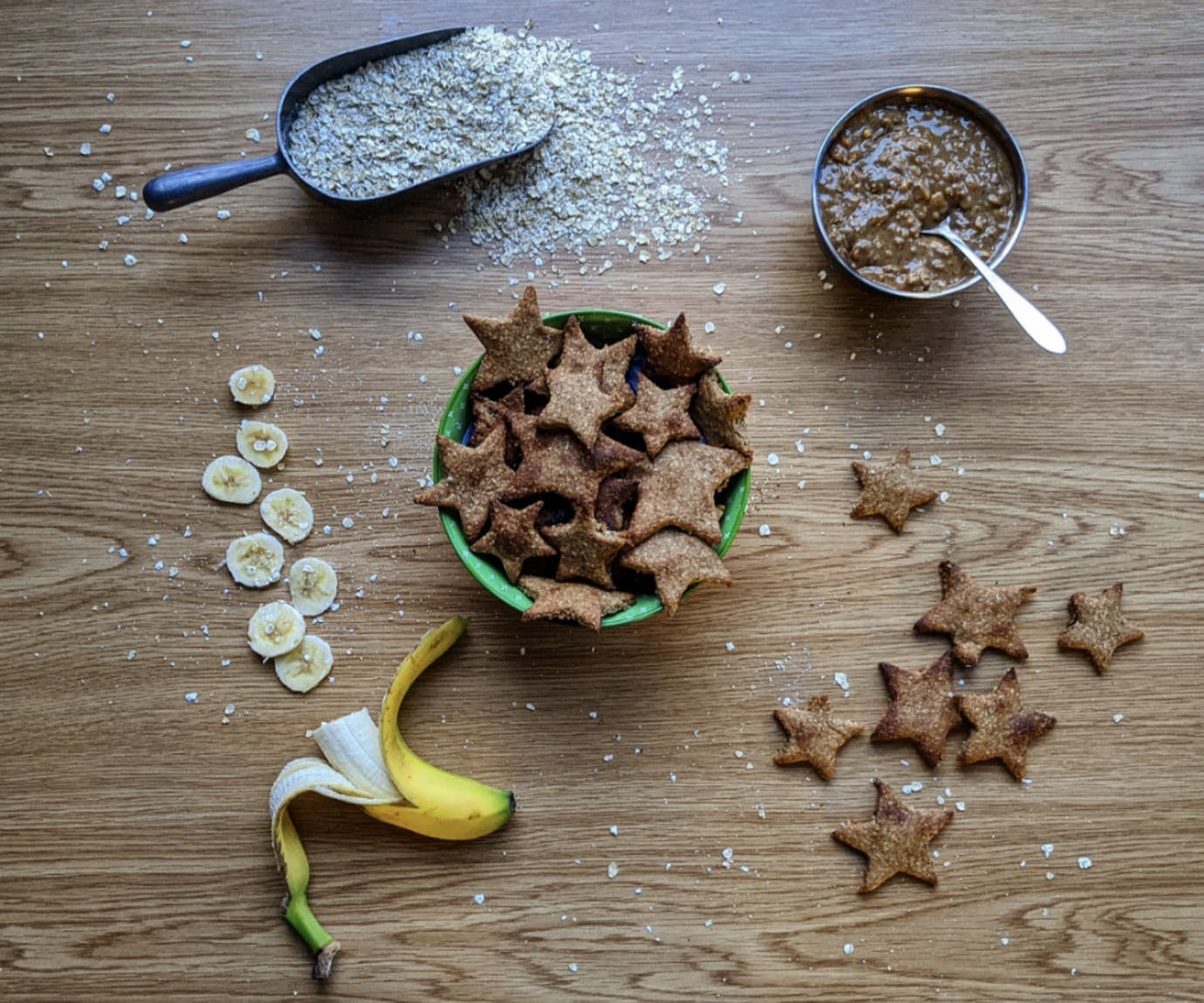 star-shaped peanut butter dog treats