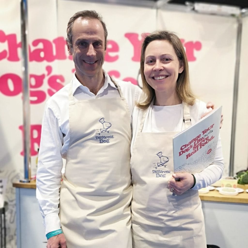 Different Dog founders Alex and Charlie at Crufts