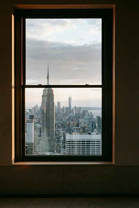 A view of the Empire State Building , New York City , NY 