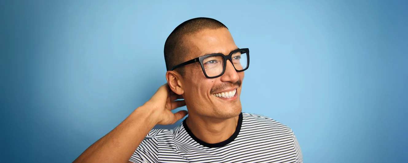 man and a woman wearing spectacles