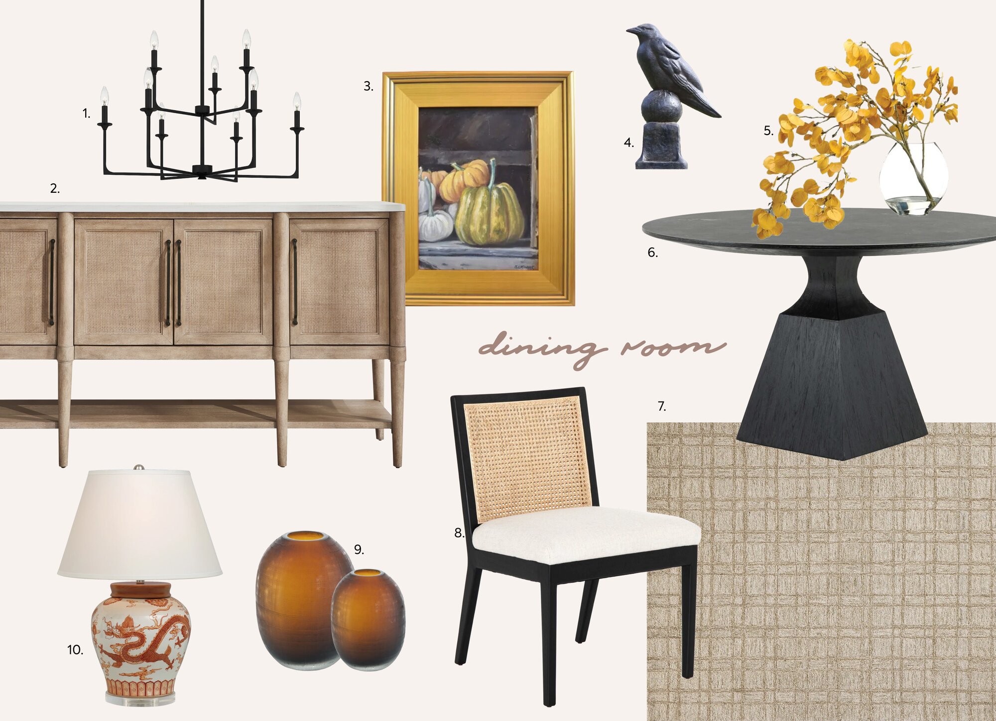 Autumn-inspired dining room