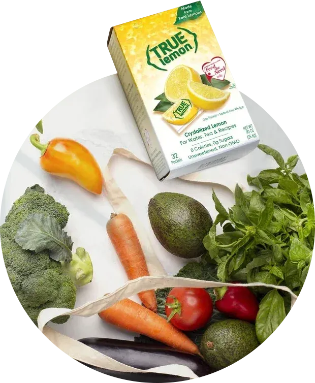 True Lemon with fresh vegetables