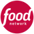 Red circular logo displaying the words "Food Network" in the center