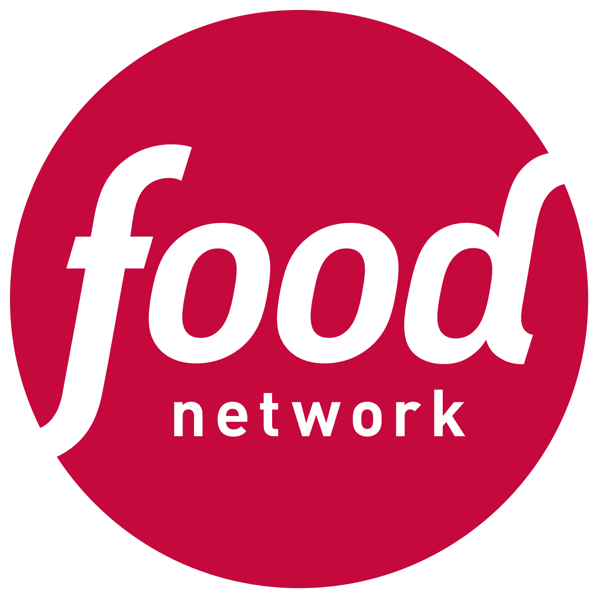 Red circular logo displaying the words "Food Network" in the center