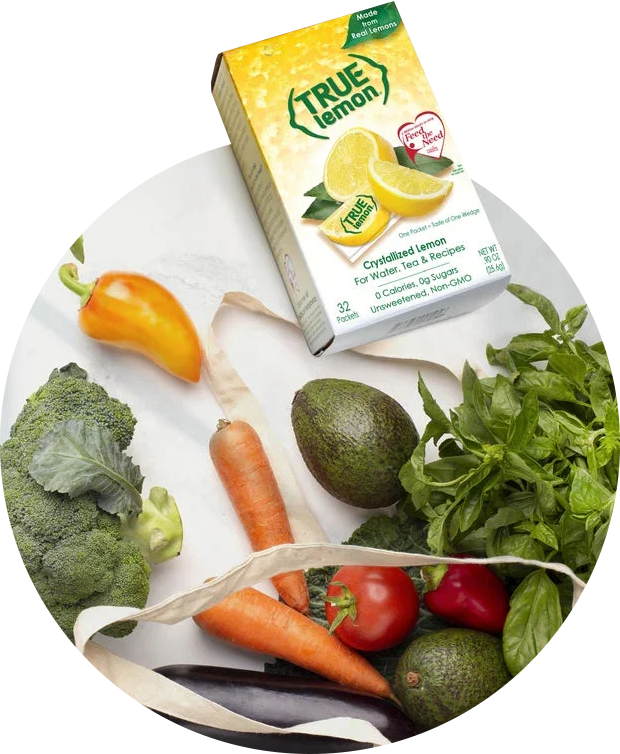 True Lemon with fresh vegetables