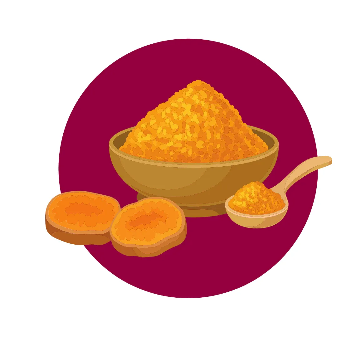 A graphic of turmeric.