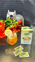 True Shisho Lemonade Recipe - Lemonade Pitcher with ice and in a reusable water bottle