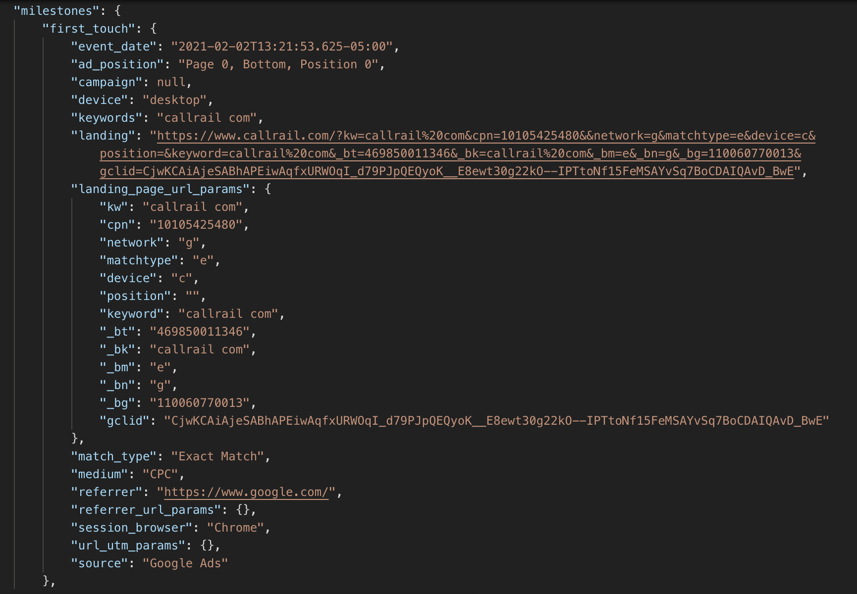 Milestones in the API