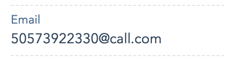 old version of callrail hubspot integration requiring email address entry in contact record