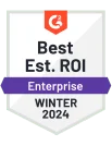 G2 Best Est. ROI Enterprise Winter 2024 badge