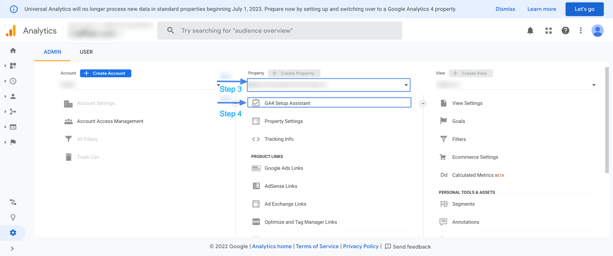 Add GA4 property - Step 3 4