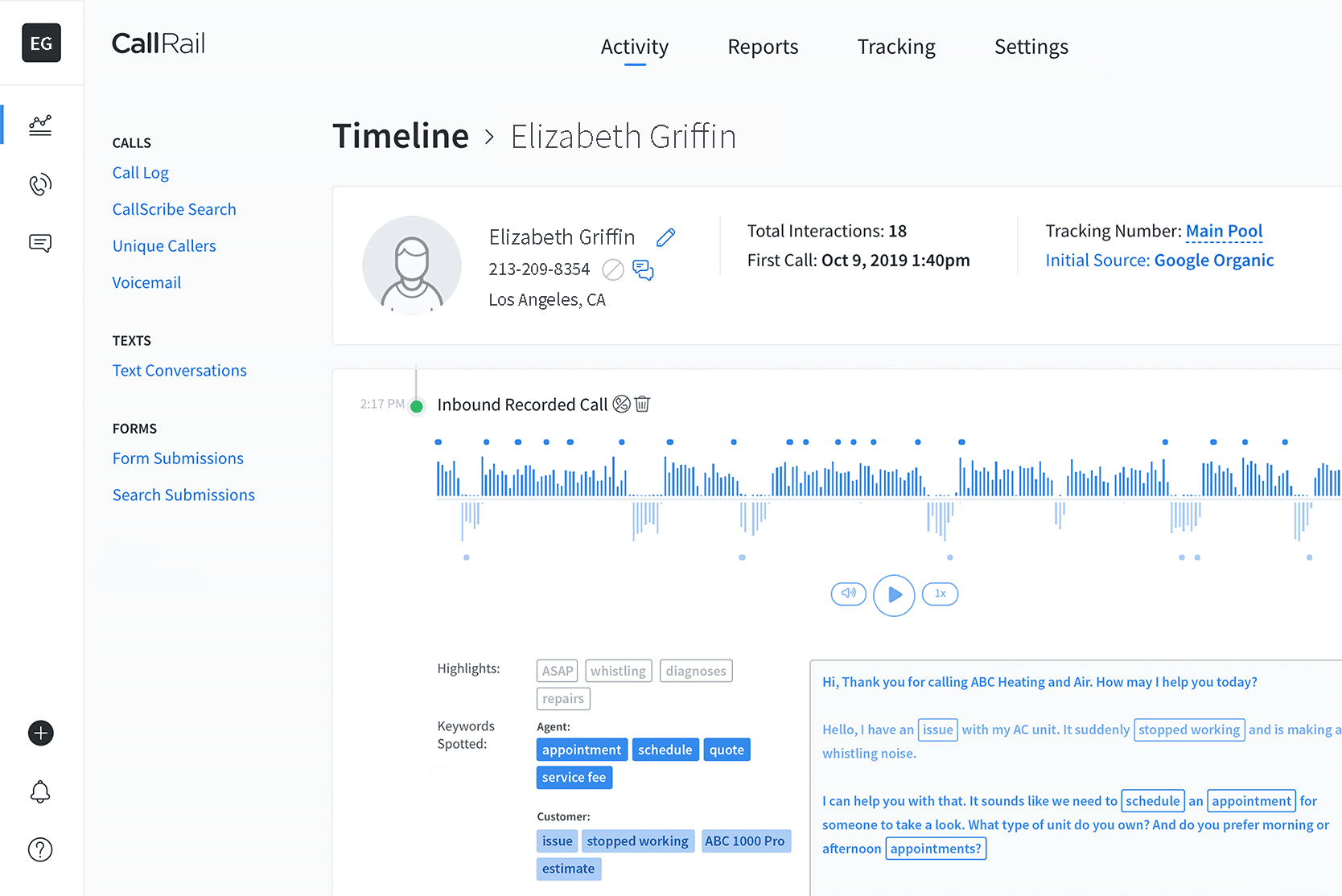 CallRail Keyword Spotting in Action