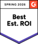 Spring 2026 G2 Best Estimated ROI badge