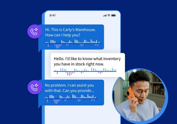 Mobile phone screen showing a CallRail Voice Assist conversation with an inbound call