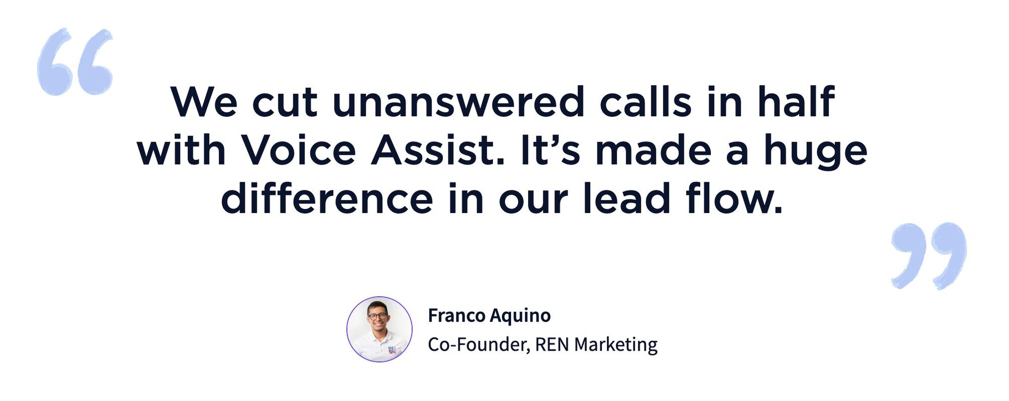 Voice Assist testimonial Franco Aquino of Ren Marketing