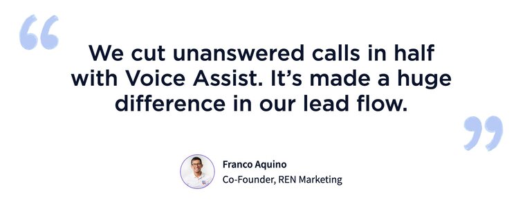 Voice Assist testimonial Franco Aquino of Ren Marketing