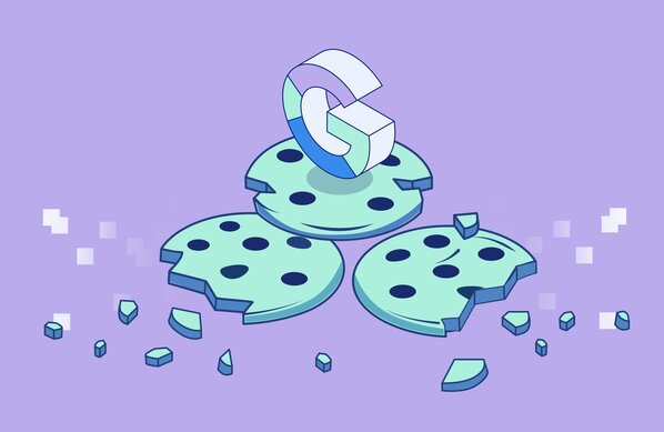Google logo sitting on top of a pile of cookies
