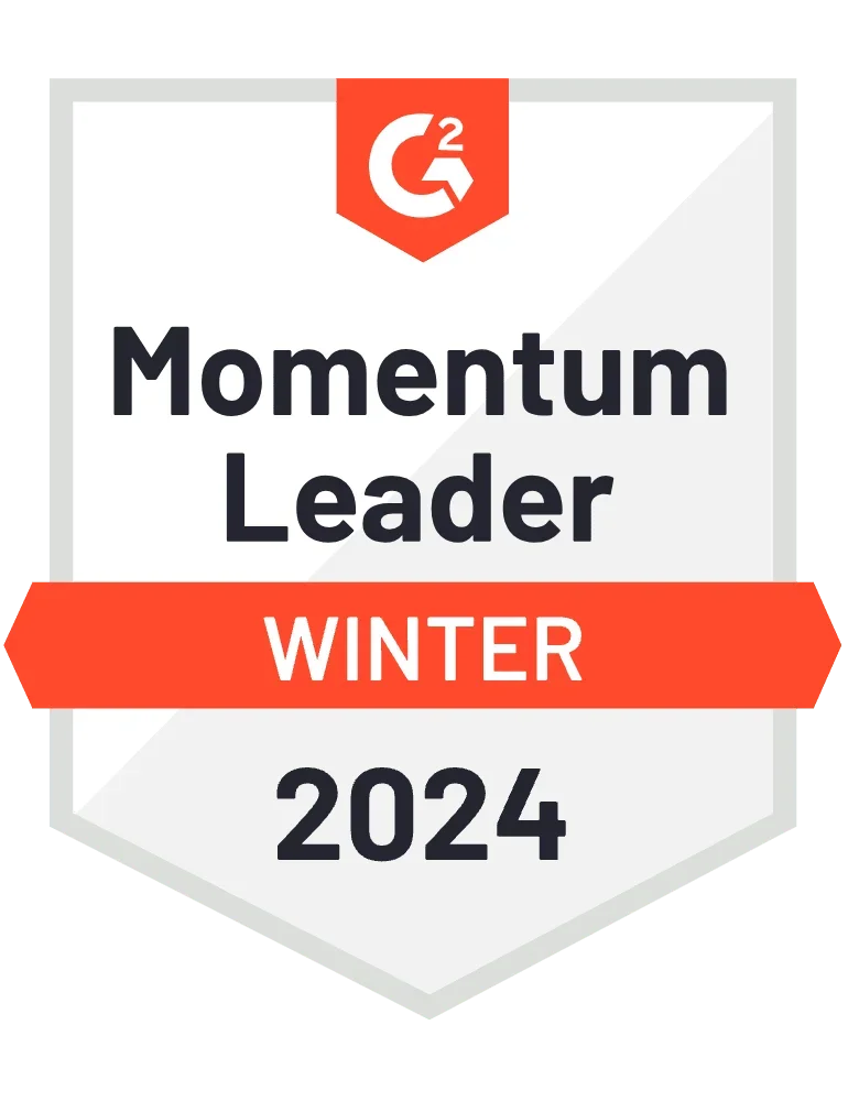 G2 Momentum Leader Winter 2024 badge