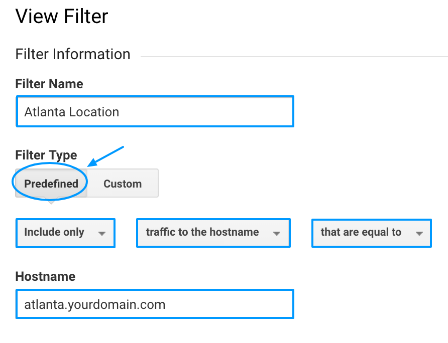 Google Analytics create a filter for views