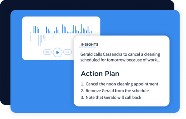 AI-generated call sentiment summary